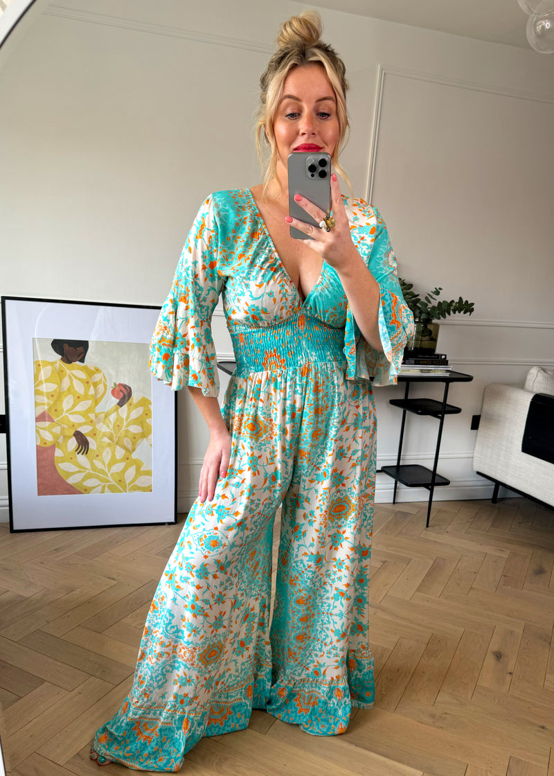 Amelia wide leg jumpsuit - print two-The Style Attic