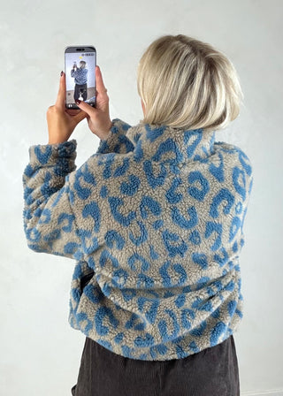 Animal print fleece - Blue-The Style Attic