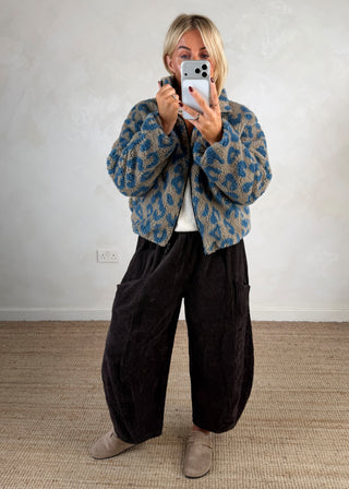 Animal print fleece - Blue-The Style Attic