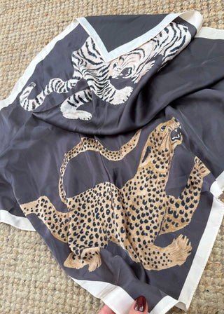 Animal square neck tie-The Style Attic