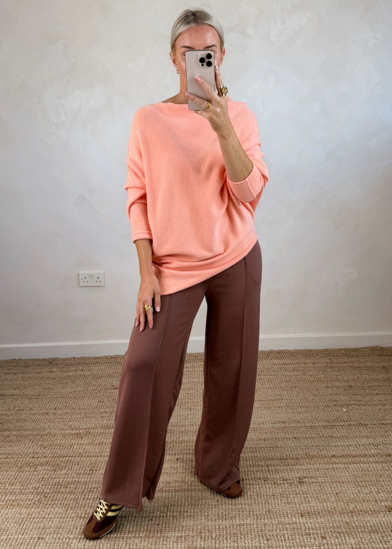Arabella knit - peach-The Style Attic