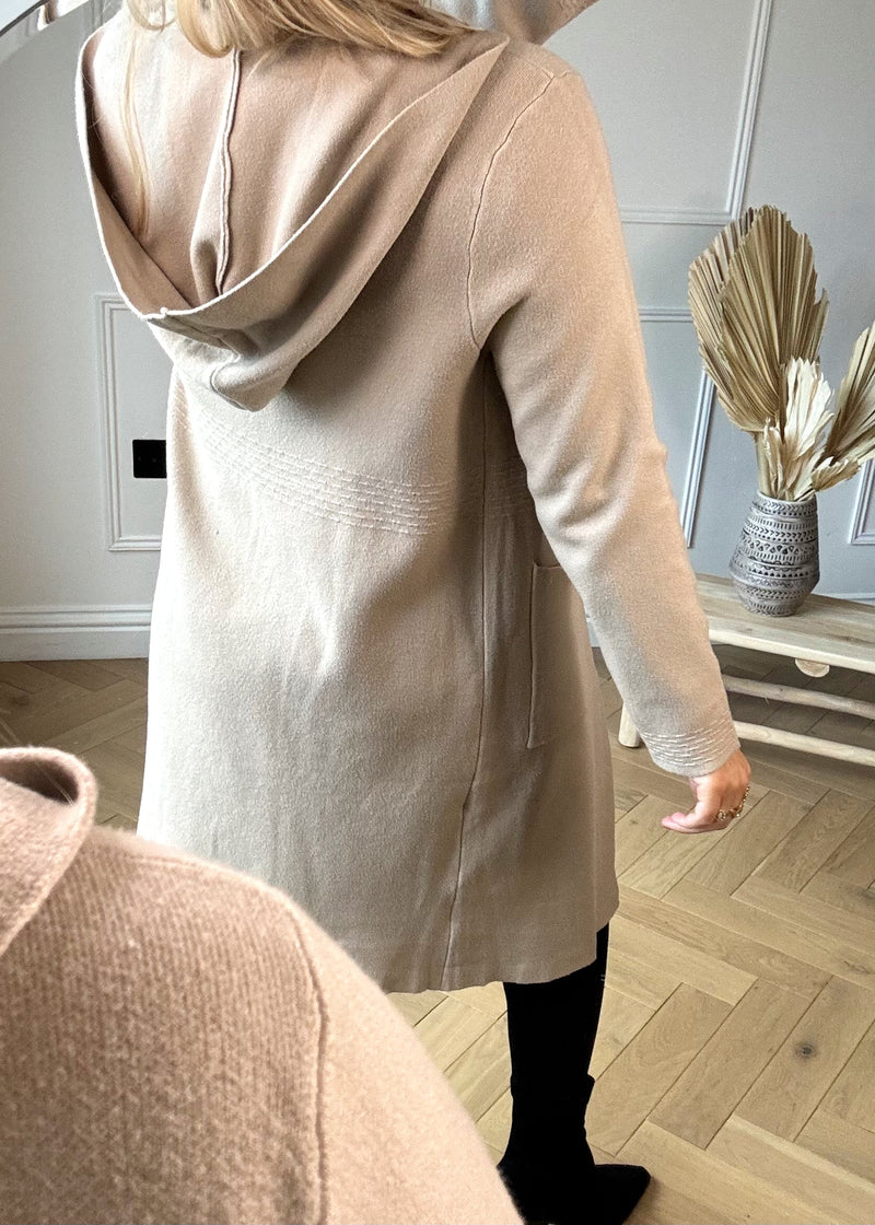 Arlo Hooded cardigan - oatmeal-The Style Attic