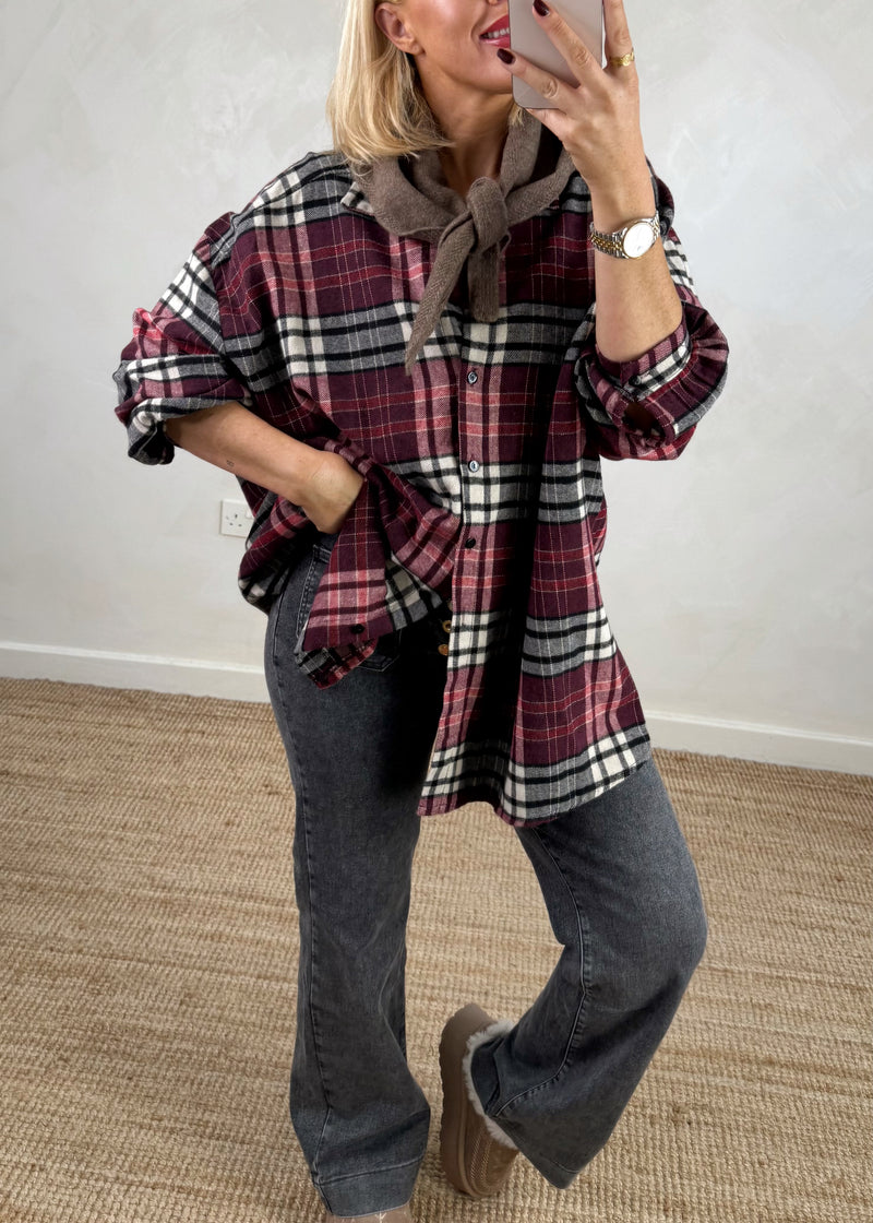 Aston checked shirt - two-The Style Attic