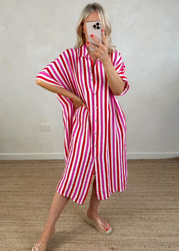 Ava cheesecloth dress - multi-The Style Attic