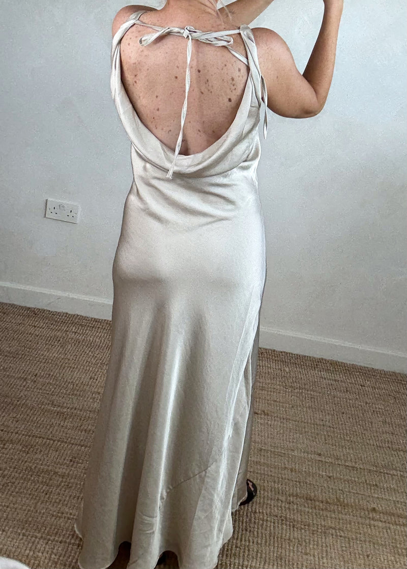 Ava cowl maxi - pearl-The Style Attic
