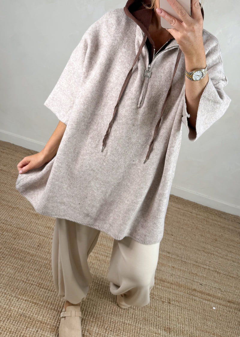 Axel longline knit - oatmeal-The Style Attic