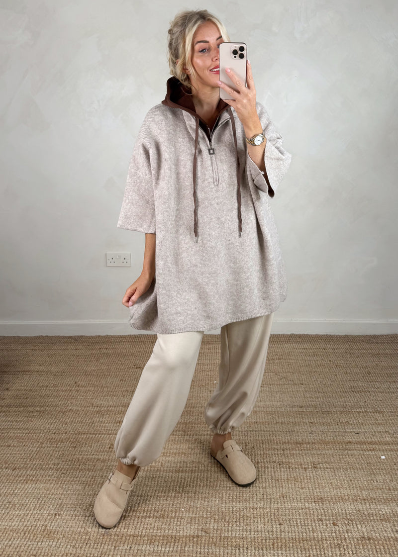 Axel longline knit - oatmeal-The Style Attic