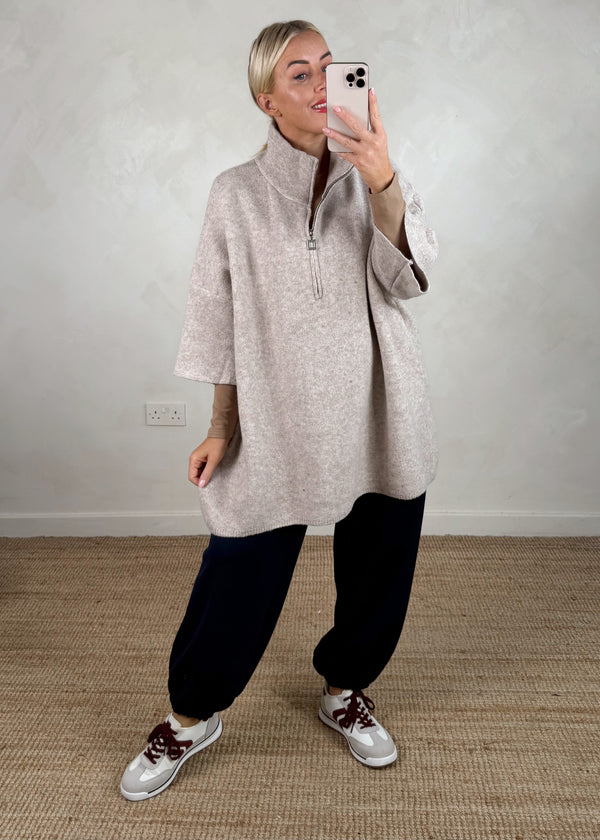 Axel longline knit - merlot-The Style Attic