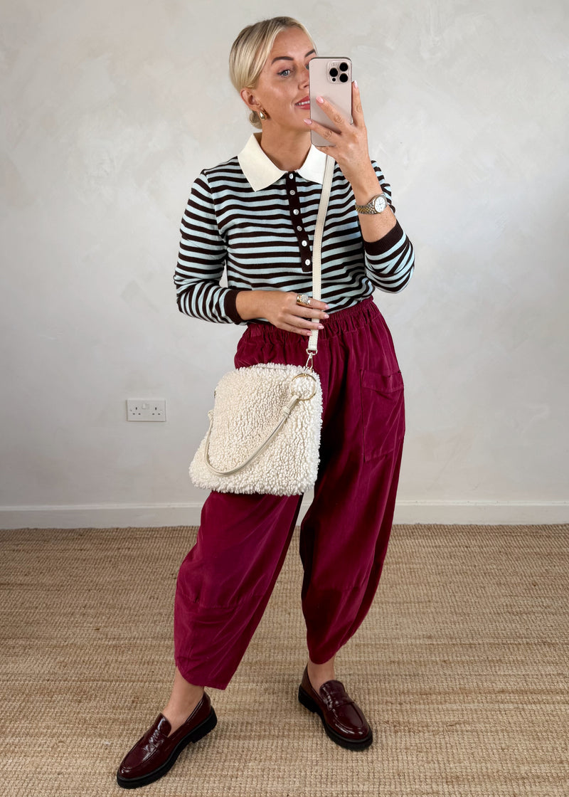 Baby cord Moda - berry-The Style Attic