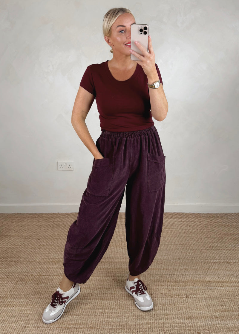 Baby cord Moda - damson-The Style Attic