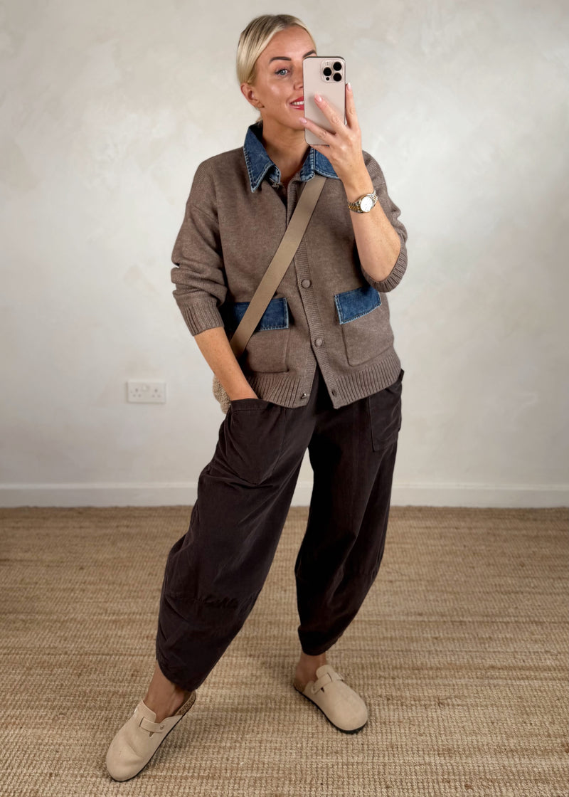 Baby cord Moda - dark chocolate-The Style Attic