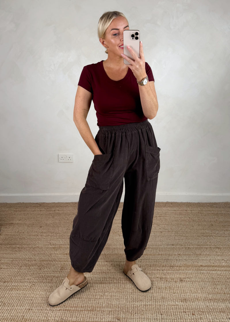 Baby cord Moda - dark chocolate-The Style Attic