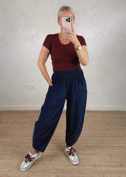 Baby cord Moda - navy-The Style Attic