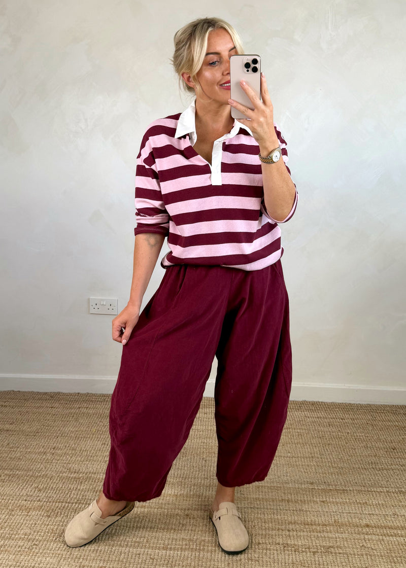 Baby cord finn - Merlot-The Style Attic