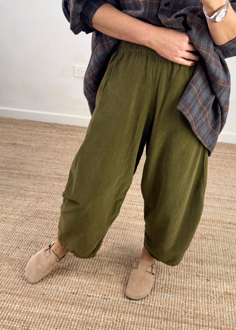 Baby cord finn - olive-The Style Attic