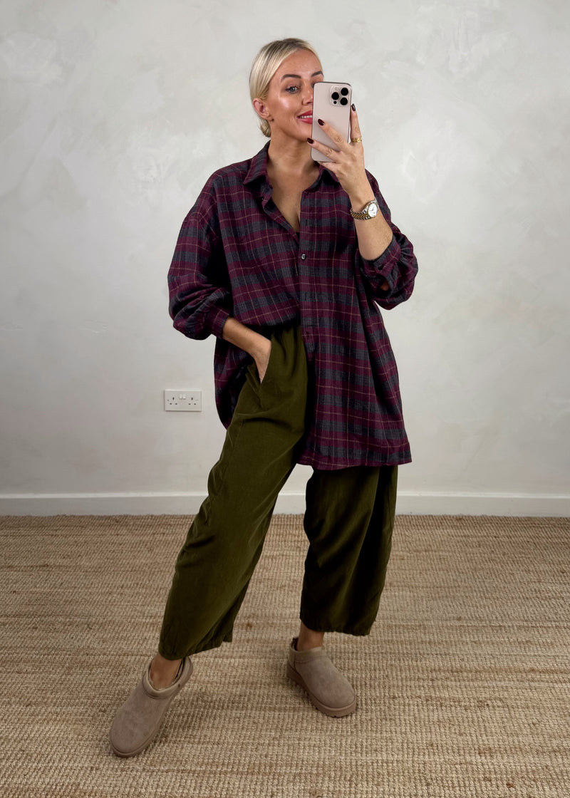 Baby cord finn - olive-The Style Attic