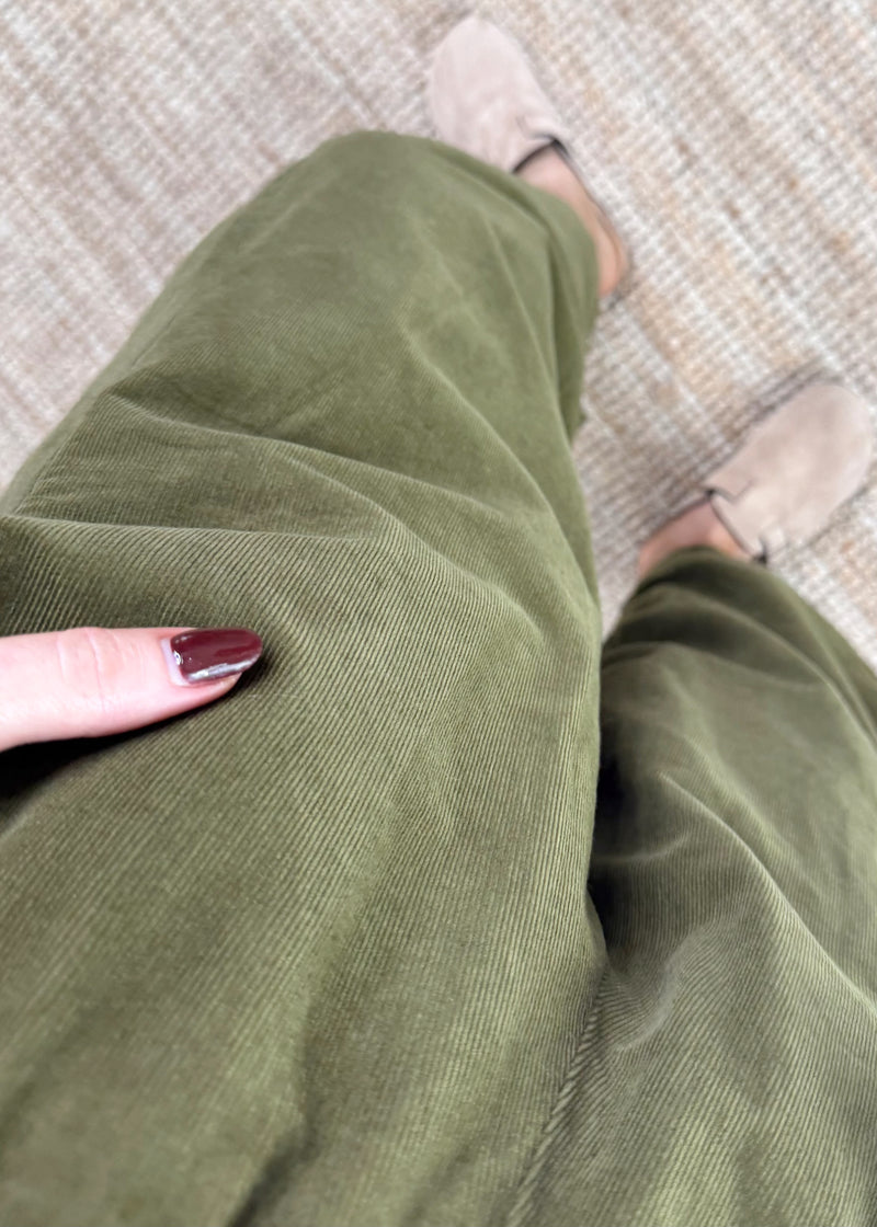 Baby cord finn - olive-The Style Attic