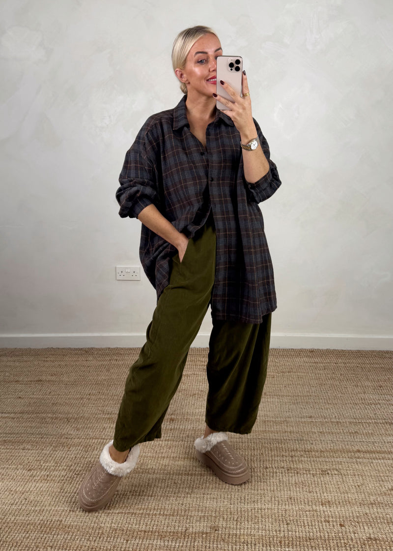 Baby cord finn - olive-The Style Attic