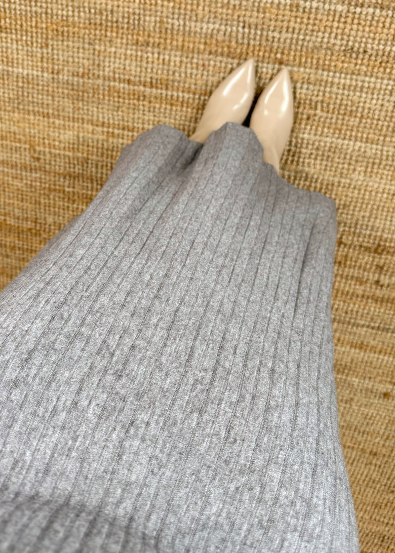 Barclay knitted skirt - grey-The Style Attic