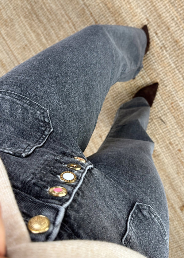 Barney wide leg jeans - grey-The Style Attic