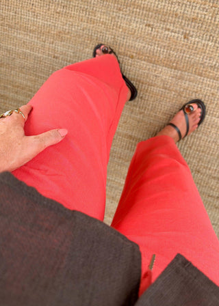 Barrel leg magic pants - Coral-The Style Attic