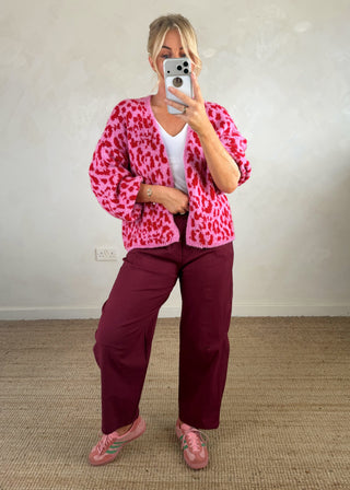 Barrel leg magic pants - Merlot-The Style Attic