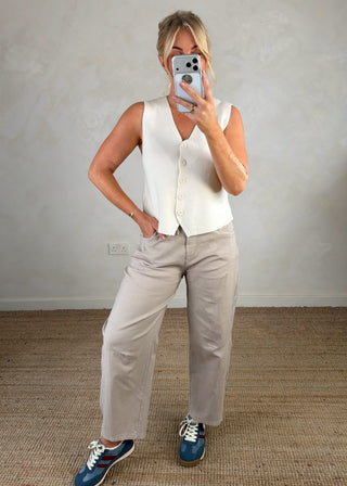 Barrel leg magic pants - Mocha-The Style Attic