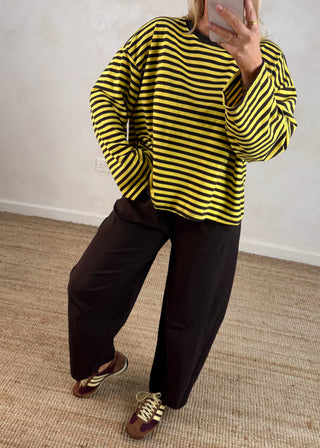 Barrel leg magic pants - chocolate-The Style Attic