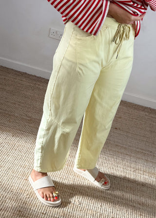 Barrel leg magic pants - lemon-The Style Attic