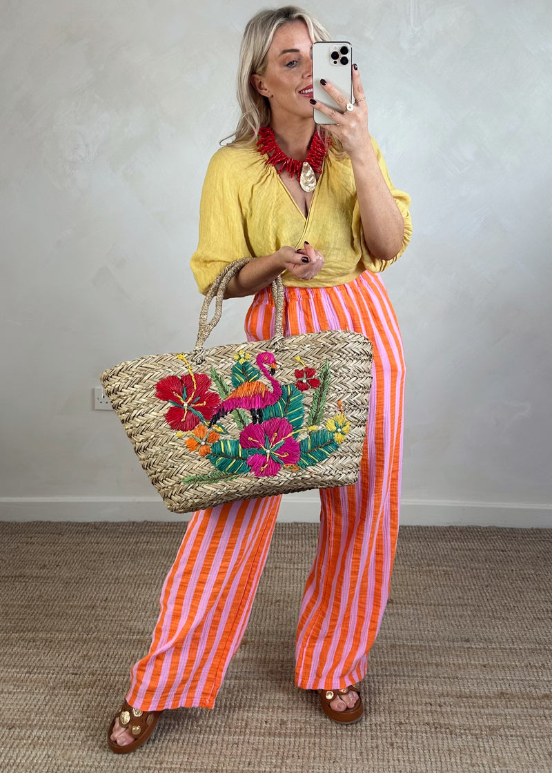 Beatrice linen wrap - yellow-The Style Attic