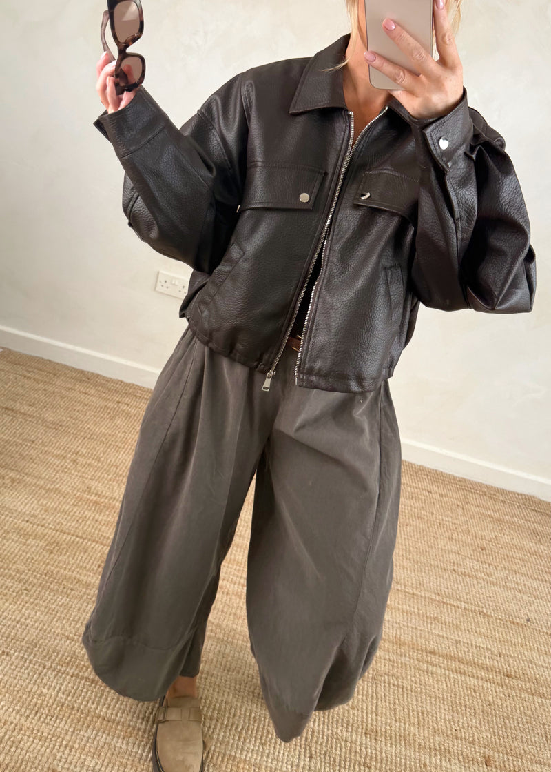 Beau oversized jacket - chocolate-The Style Attic