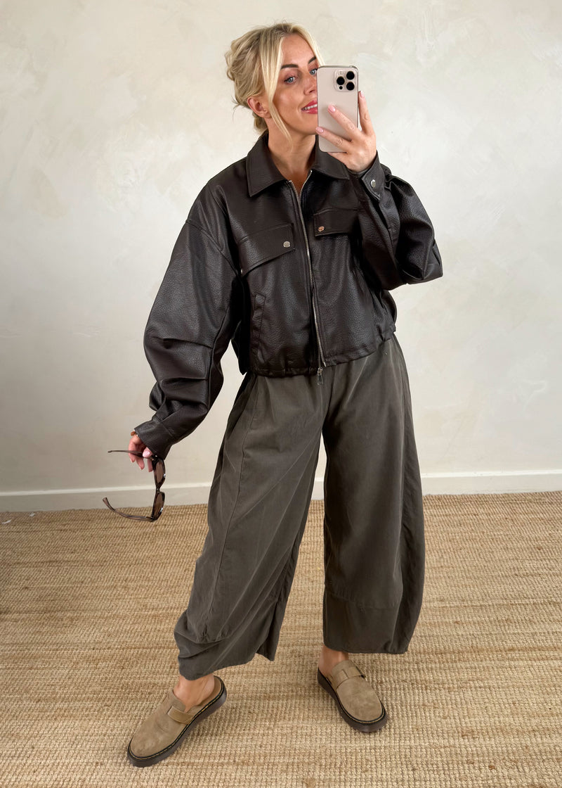 Beau oversized jacket - chocolate-The Style Attic