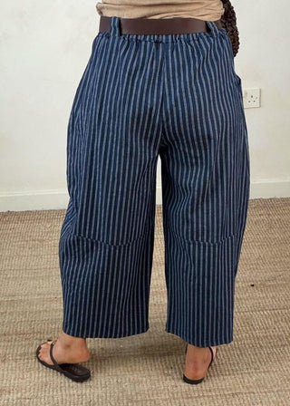 Belted barrel leg denim - polka dot-The Style Attic