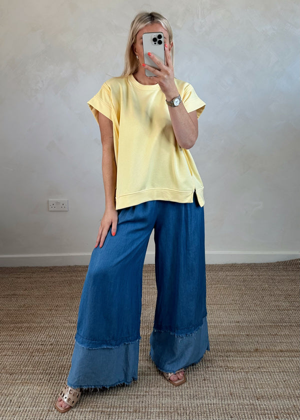 Benji sweat tee - lemon