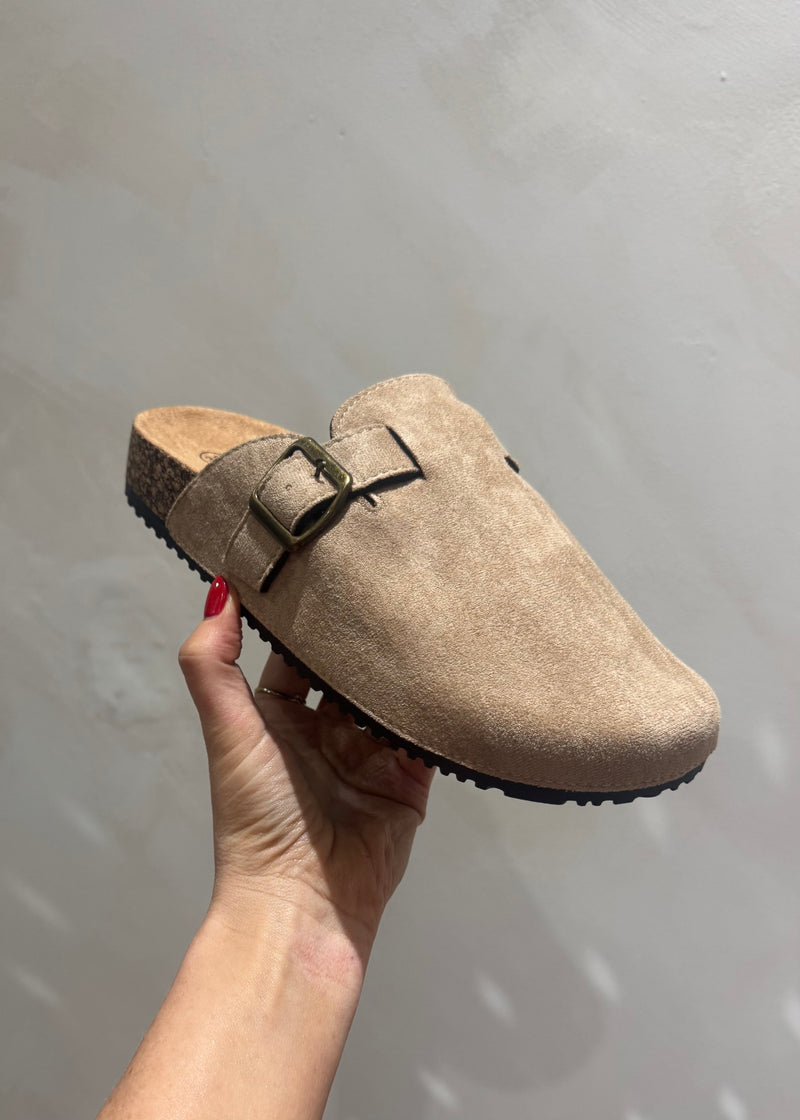 Berta slip on clogs - buff-The Style Attic