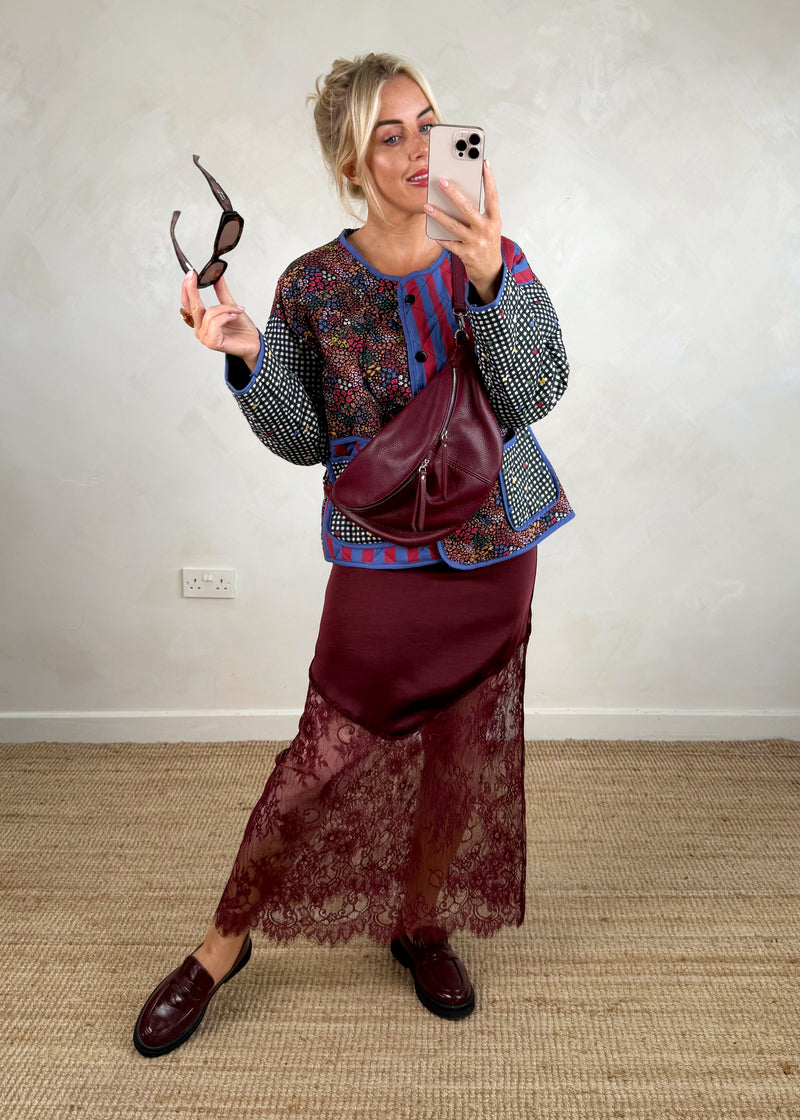 Bitsy multi print quilted jacket-The Style Attic