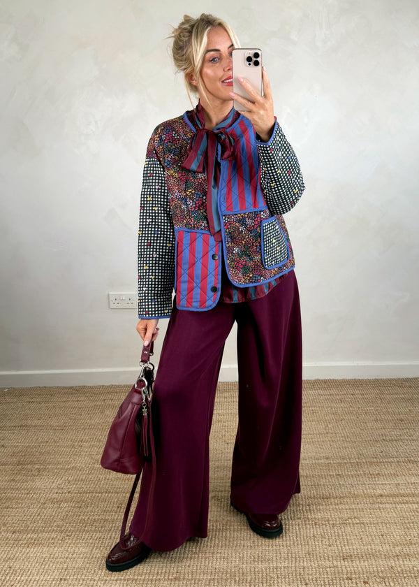 Bitsy multi print quilted jacket-The Style Attic