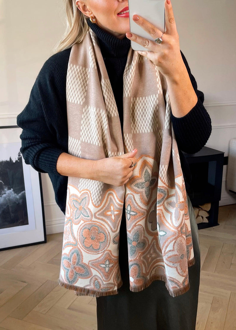Blanket scarf - nude-The Style Attic