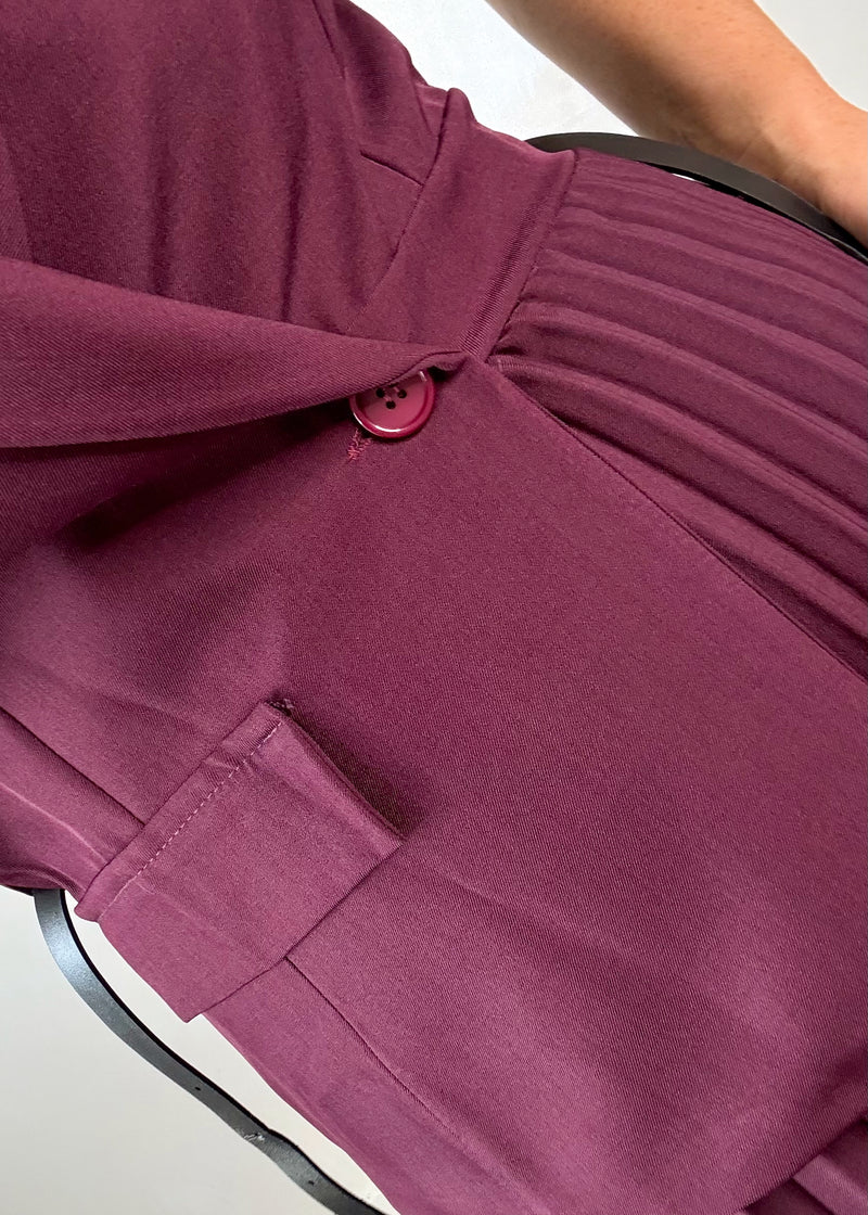 Blazer pleated dress - damson-The Style Attic