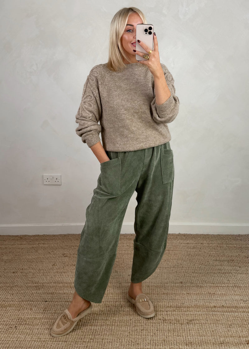Bloom knit - oatmeal-The Style Attic