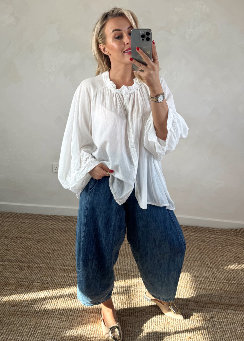 Bohemia cotton blouse - white-The Style Attic