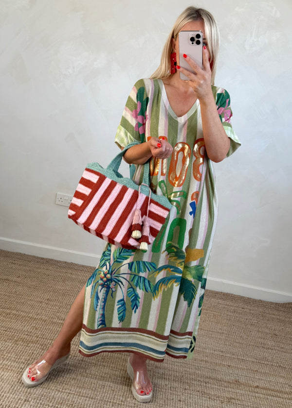 Braided mini tote - blush-The Style Attic