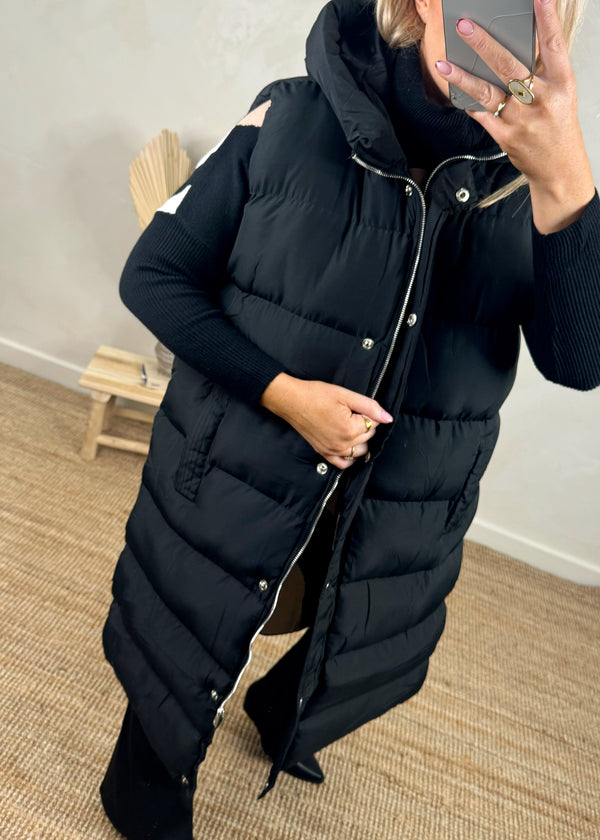 Britta padded gilet - Black-The Style Attic