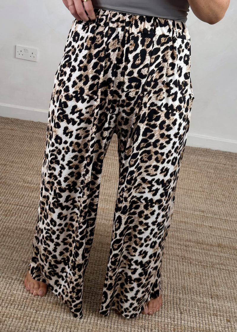 Brody slink trousers - leopard-The Style Attic