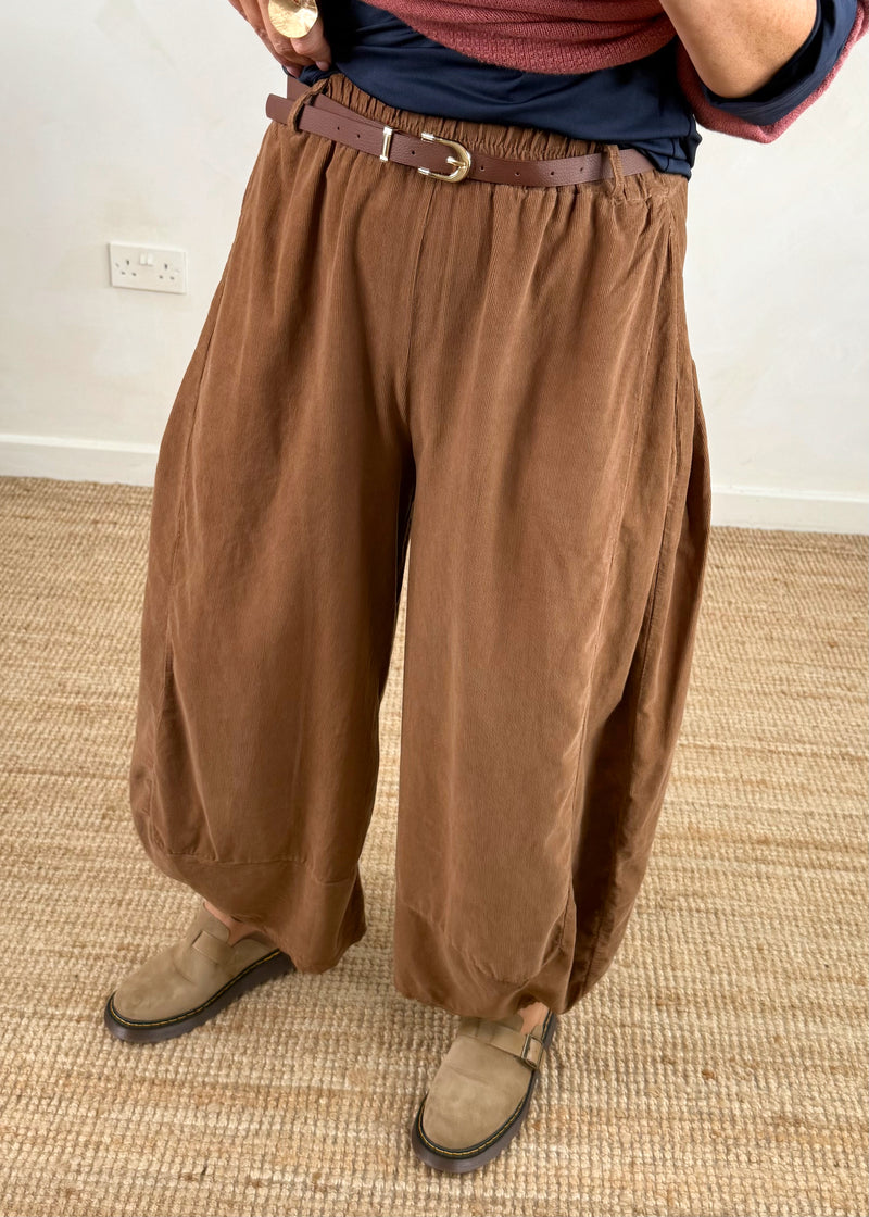 Buckley cord barrel leg - tan-The Style Attic