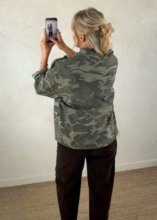 Camo military jacket - Khaki-The Style Attic