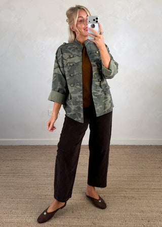 Camo military jacket - Khaki-The Style Attic