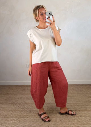 Cap sleeve Tee - Beige-The Style Attic