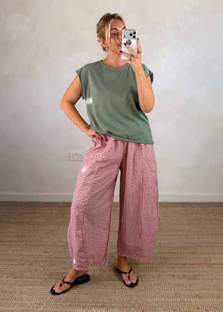 Cap sleeve Tee - Sage-The Style Attic