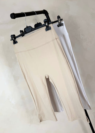 Capri leggings - Cream-The Style Attic